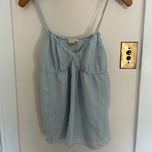 light blue camisole adjustable straps lacey details
